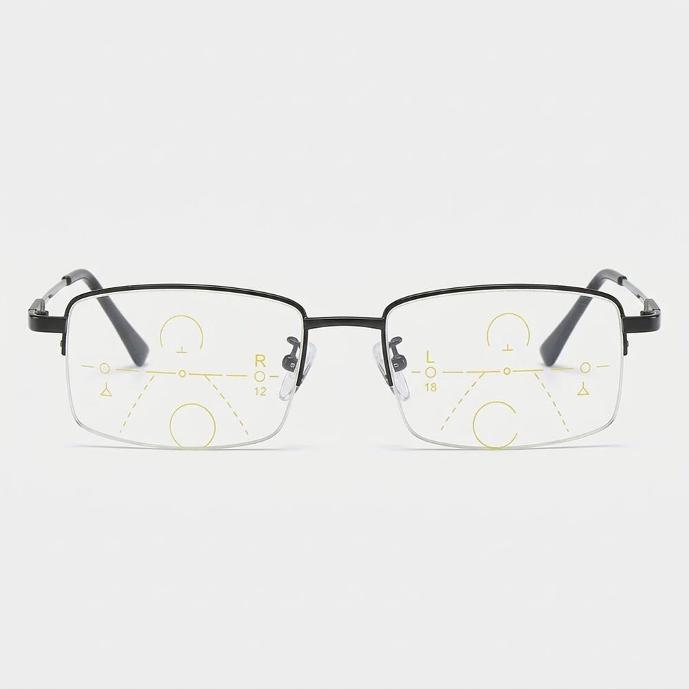 Lunoru 老眼鏡 メンズ レディース兼用 遠近中対応 多焦点 ブルーライトカット 高精細 スマート設計 軽くて快適 リーディンググラス 日常使い・ビジネスにおすすめ