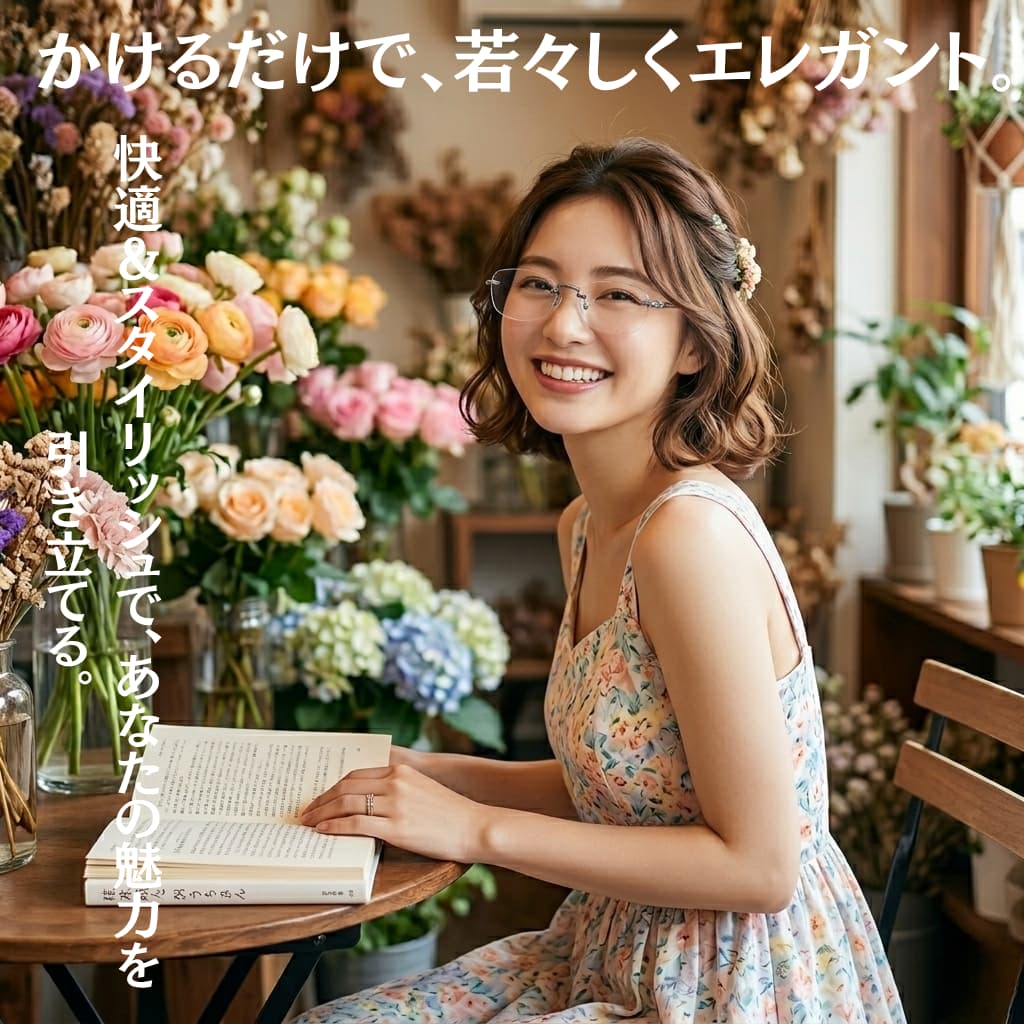 Lunoru 2026 新作 おしゃれ老眼鏡 | 目を守る：ブルーライトカット、調光、UVカット | 単焦点