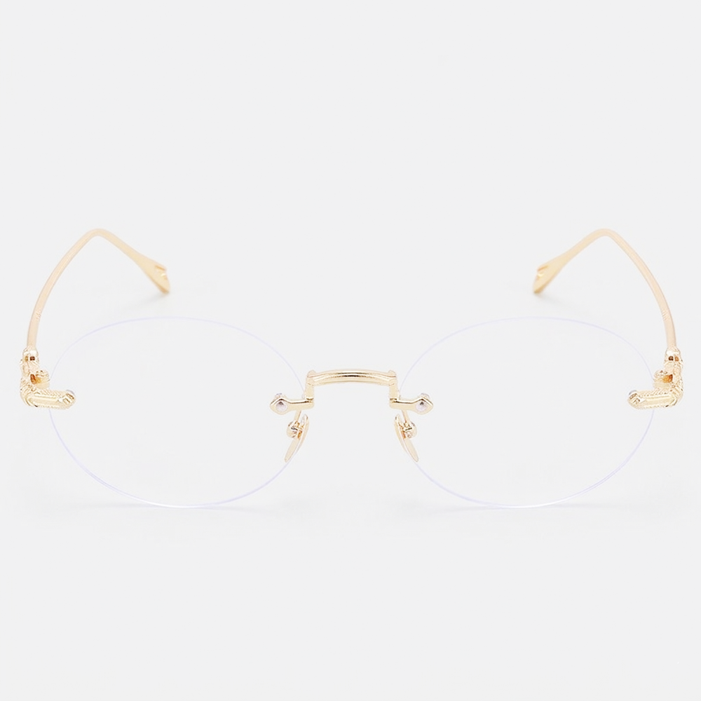 Lunoru レディース 老眼鏡 フレームレス カットエッジ ブルーライトカット 軽量・薄型 おしゃれ 若見え リーディンググラス 日常使いにおすすめ