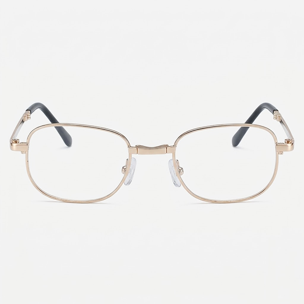 Lunoru 老眼鏡 メンズ レディース兼用 折りたたみ 携帯用 メタルフレーム ガラスレンズ 高精細 耐摩耗 軽くて快適 おしゃれ 外出・旅行におすすめ