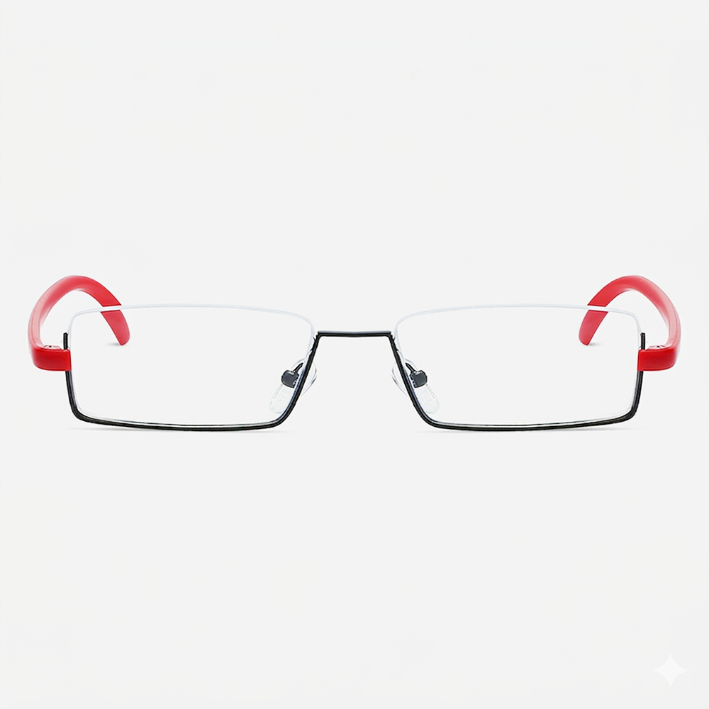 老眼鏡 メンズ レディース兼用 ハーフリム TR90＋メタル 超軽量 ブルーライトカット 軽くて快適 おしゃれ リーディンググラス 日常使い・ビジネスにおすすめ