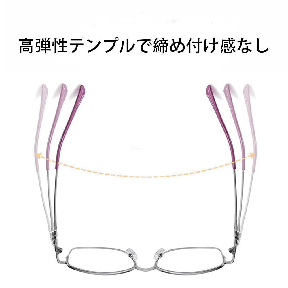レディース 老眼鏡 ハーフリム ブルーライトカット おしゃれ 軽くて快適 若見え リーディンググラス 日常使い・ビジネスにおすすめ