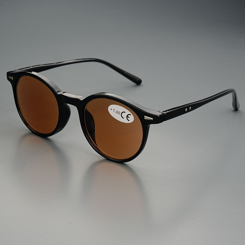 Lunoru 老眼鏡 ボストン型 べっ甲調テンプル ブルーライトカット 超軽量 おしゃれ 若見え リーディンググラス 軽くて快適 日常使いにおすすめ