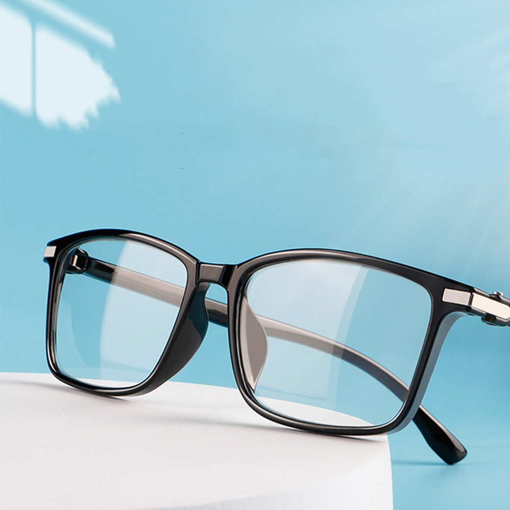 Lunoru 老眼鏡 ウェリントン型 フルリム ガラスレンズ ブルーライトカット TRテンプル 高精細 軽くて快適 おしゃれ 日常使いにおすすめ