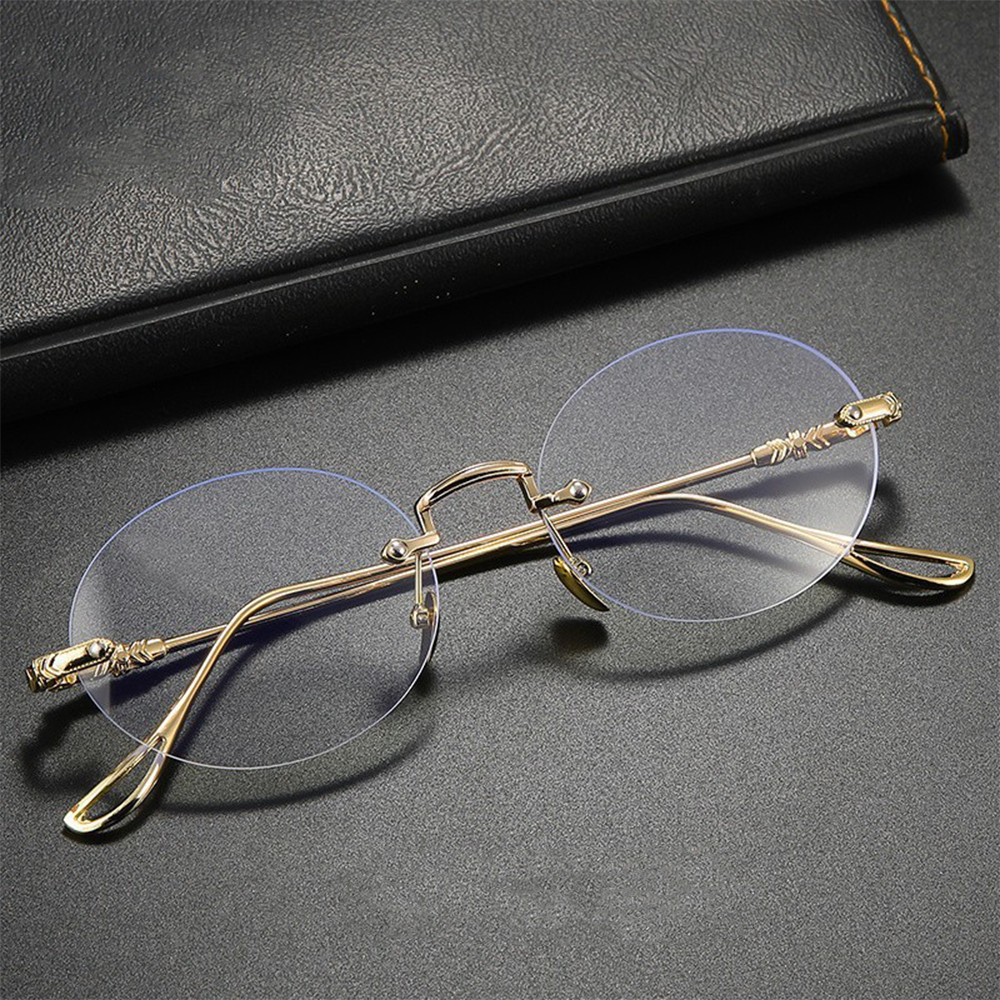 Lunoru レディース 老眼鏡 フレームレス カットエッジ ブルーライトカット 軽量・薄型 おしゃれ 若見え リーディンググラス 日常使いにおすすめ