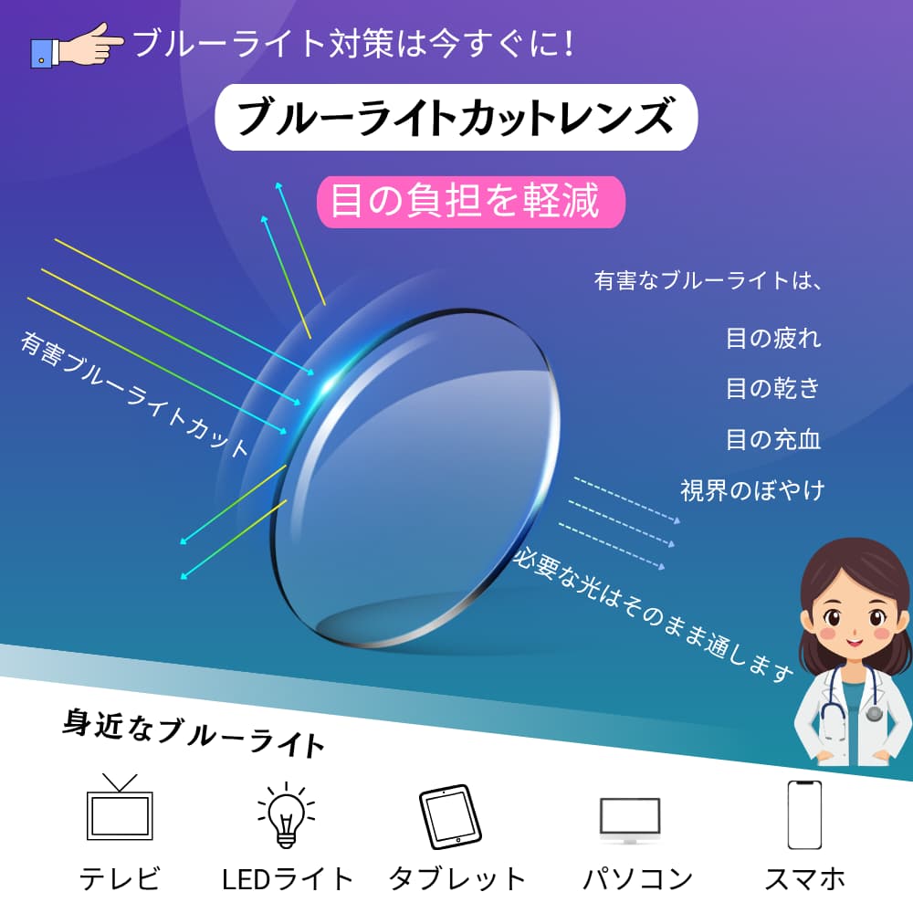 おしゃれ男女兼用リーディンググラス｜若見え！ブルーライトカット・調光・偏光・UVカット