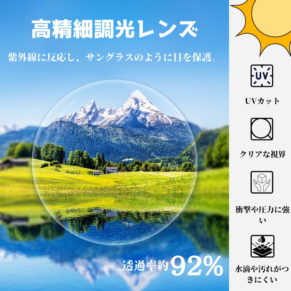 夏用多機能老眼鏡｜多焦点｜ブルーライト＆UVカット｜軽量・滑りにくい・落ちにくい｜家・外出・スポーツ対応｜若見えでおしゃれ｜男女兼用