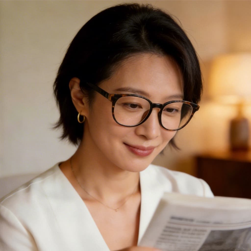 Lunoru さくらんぼ1粒の軽さ 老眼鏡｜2026超おしゃれ｜若見え｜顔型対応｜ブルーライトカット｜単焦点